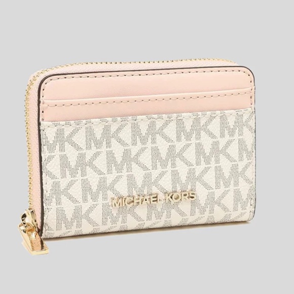 MICHAEL KORS JET SET TRAVEL MD CARD CASE WALLET VANILLA MULTI - Picture 2 of 6